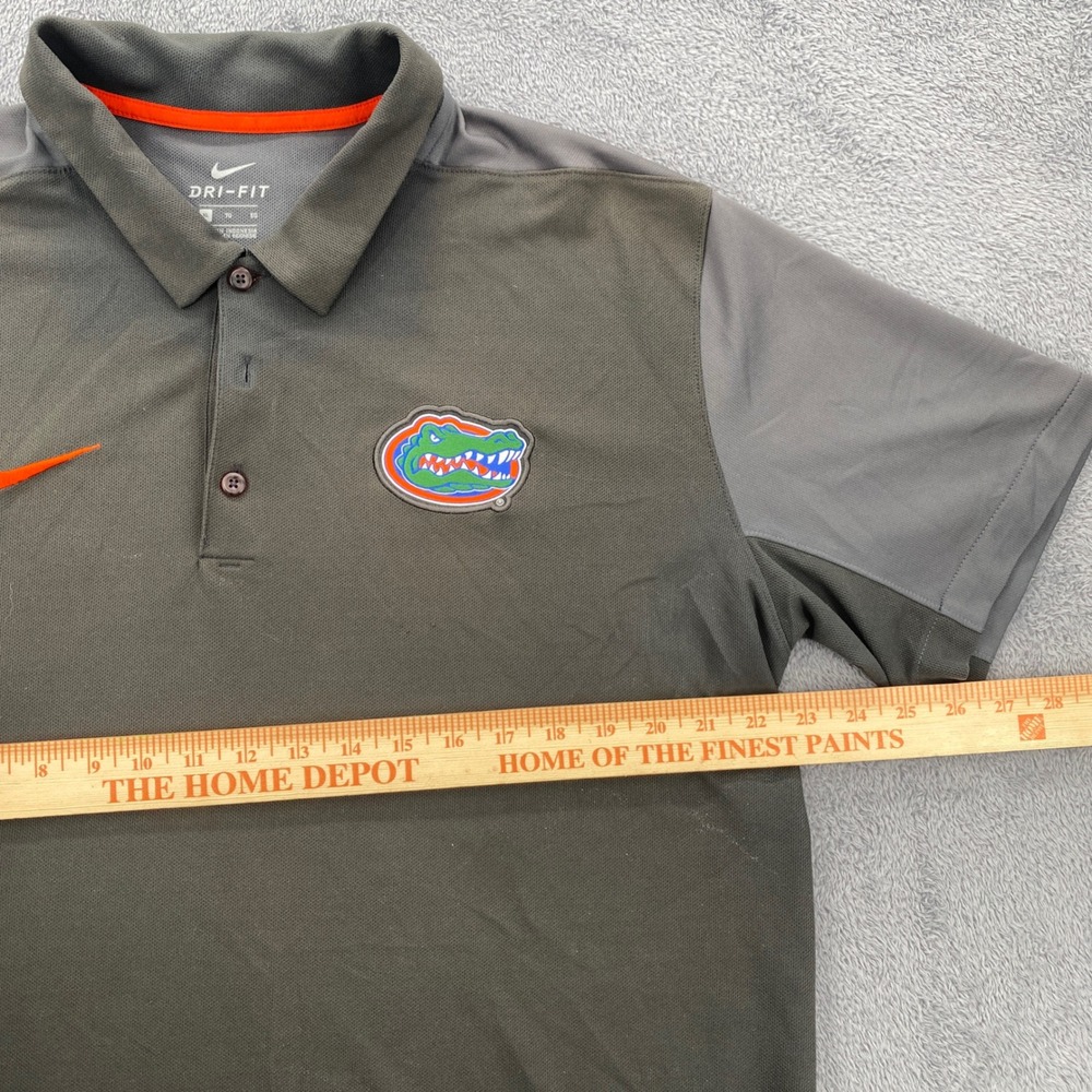 Nike Florida Gators Polo Mens XL Gray Dri-FIT Short Sleeve NCAA 34418X-FG5 - Picture 4 of 8
